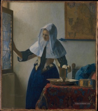  Affe Maler - Junge Frau mit einem Wasserkrug Barock Johannes Vermeer
